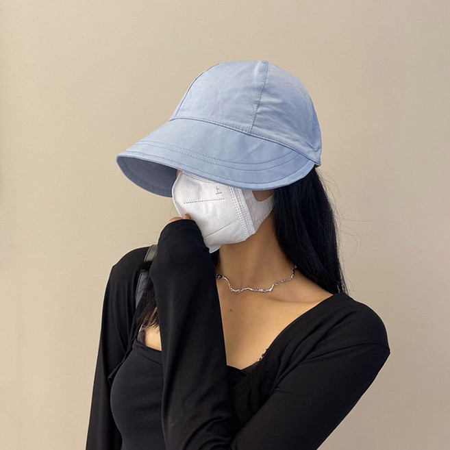 여성 자외선차단 얼굴 햇빛 가리개 여름 가을 간절기 스트링 스토퍼 벙거지 버킷햇 챙 캡 모자 자외선차단하프버킷햇