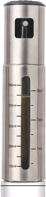 HANQI 不鏽鋼按壓噴油瓶廚房空氣炸鍋控油噴霧壺, 1個, 100ml