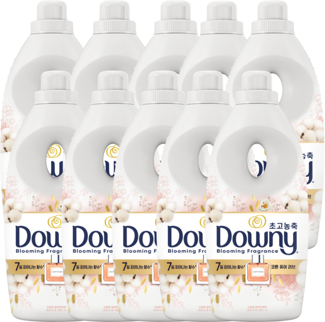 다우니 초고농축 생화 향기 컬렉션 섬유유연제 본품, 1L, 10개