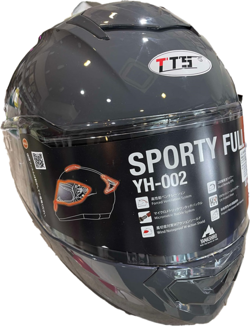 TTS YH-002 全罩式安全帽 安全舒適 透氣輕量 快拆鏡片, 水 泥灰
