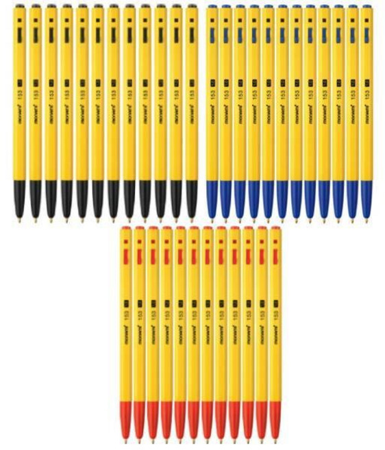 모나미 뉴153볼펜 1.0mm, 1세트, (흑색+청색+적색)각1다스씩 2다스