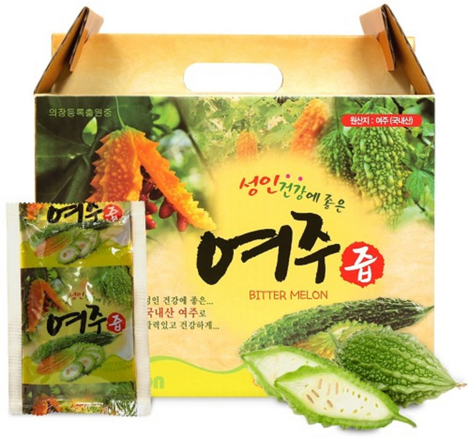 국산 여주즙 100ml 효능 당뇨여주즙 액기스 엑기스 진액 홈쇼핑 대용량, 60개