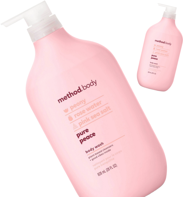 메소드 바디워시 퓨어 피스, 828ml, 2개