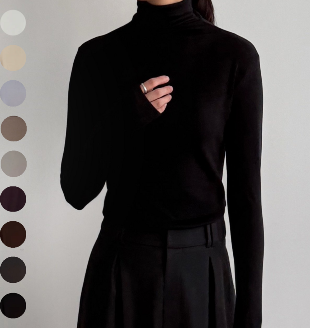 아르베네 텐셀스판 하프폴라 이너티셔츠 겨울목폴라