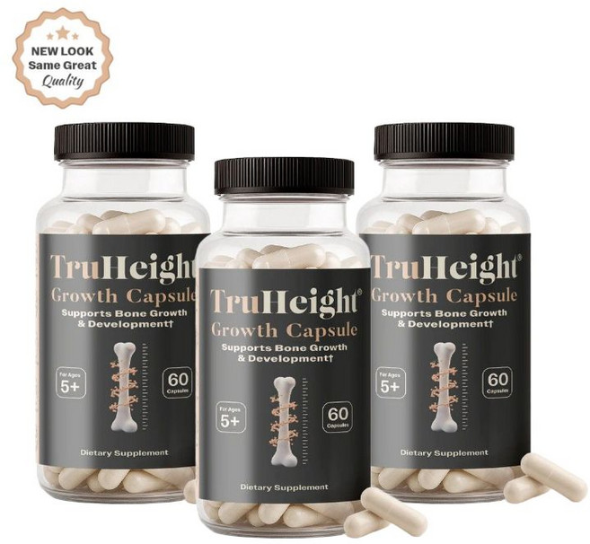 [본사] 트루하이트 그로스 키 즈 꿈이 크는 어린이 청소년 성장기 멀티비타민 영양 제품 60캡슐 TruHeight, 3개, 60정