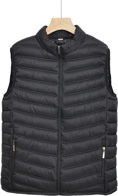 남성용 경량 웰론 베스트 간편 하이넥 집업 조끼 뉴타임즈2M978