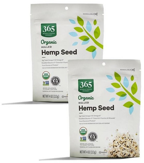 365 by Whole Foods Market 대마씨 햄프씨드 수퍼푸드 지퍼백 113g 2개, 226g, 7세트