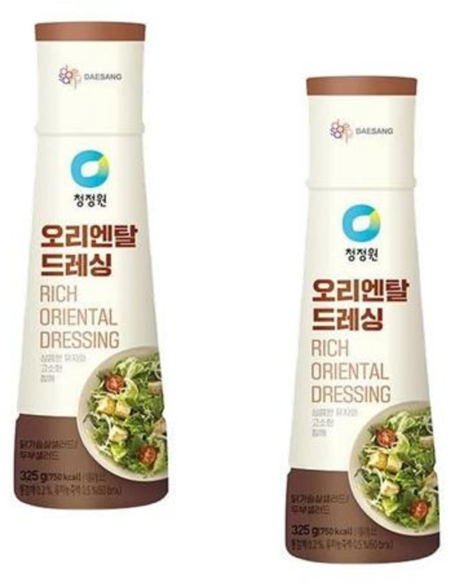 청정원 오리엔탈 드레싱, 325g, 2개