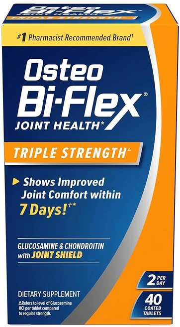 오스테오 바이플렉스 조인트 헬스 트리플 스트렝스 태블릿 40정, 1개 - 쿠팡