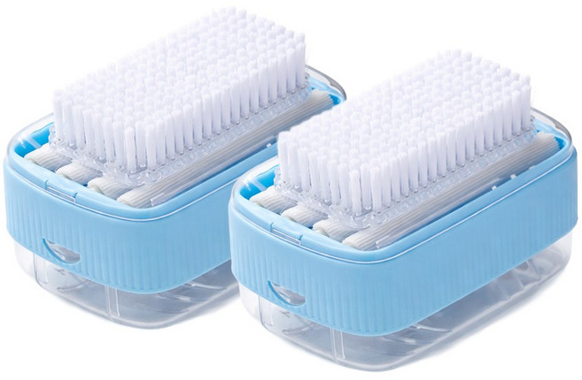 아띠꼴로 빨래 비누 케이스 비누롤러 손세탁 비누곽 비누통, 파스텔블루, 2개