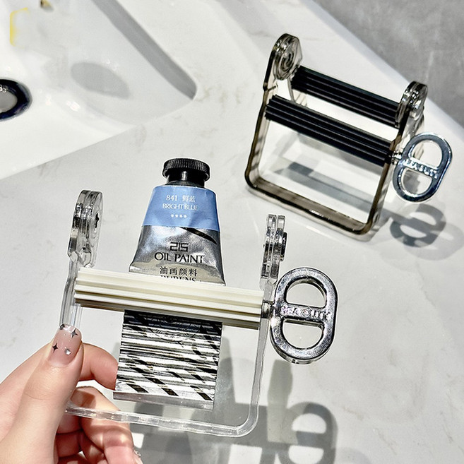 코샤 투명 치약 짜개 1+1 튜브 롤링 돌돌 말아 짜는 디스펜서 핸드크림 클립, 1개, 상세페이지 참조