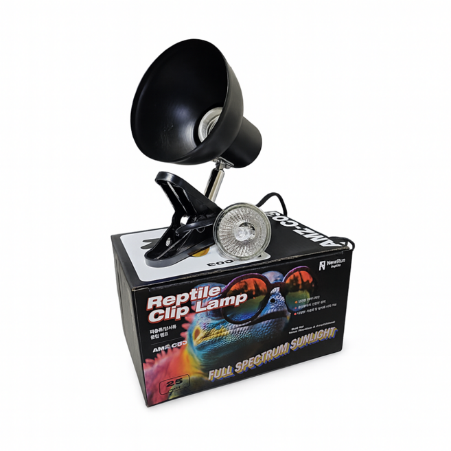 NRC 파충류 나팔집게소켓 C03 UVB UVA램프포함, 1개