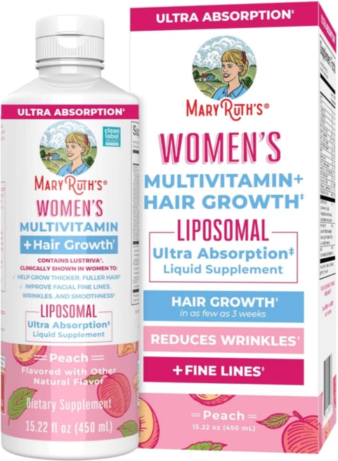 MARYRUTH'S 메리루스 비타민+헤어그로스 450ml 비오틴 10000mcg 고흡수 고함량 리포조말 메리루스 액상비타민 헤어그로스 리포조말 비타민 비오틴, 1개 - 쿠팡