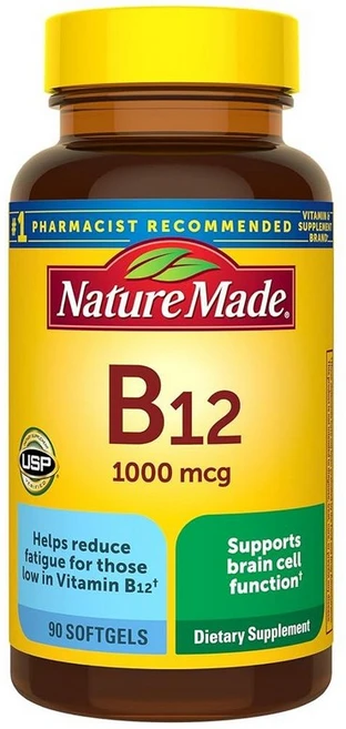 네이처메이드 비타민 B12 1000mcg 소프트젤 90정, 1개 - 쿠팡