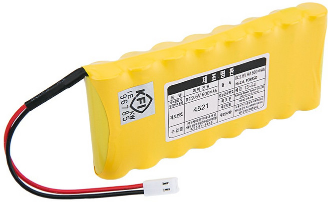 케이원 포레소 소방예비전원 DC 9.6V AA 600mAh (1x8), 1개, 1개입