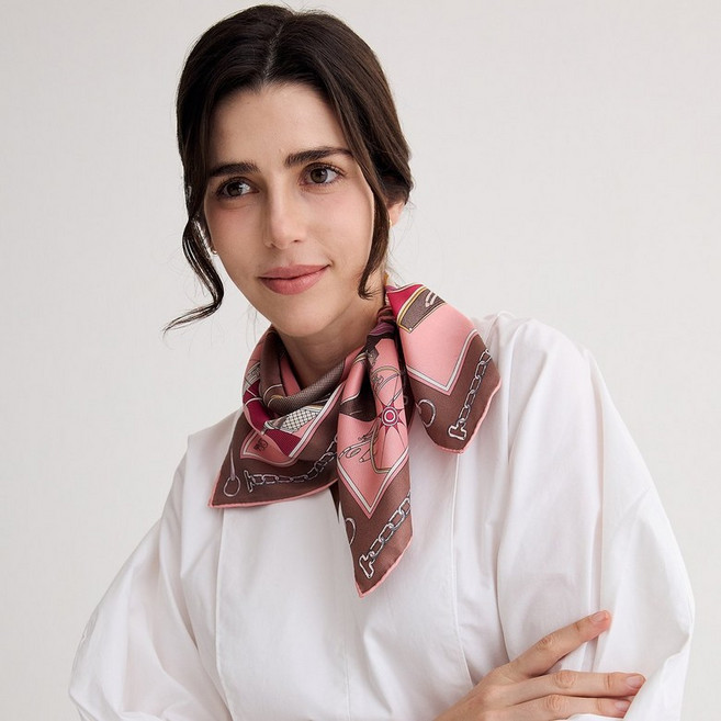 [백화점 정품] 닥스 실크 미니 사각 스카프 FKI022I