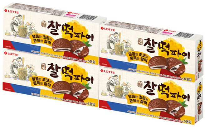 롯데 명가찰떡파이, 210g, 4개