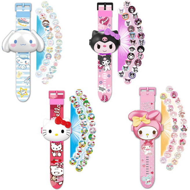 3D시계 프로젝터시계 산리오 쿠로미 마이멜로디 시나모롤 디지털시계 어린이시계