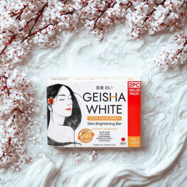 Geisha White Intense soap Kojic Bar 게이샤 화이트닝 미백 천연 클렌징 비누, 2개입, 65g - 쿠팡