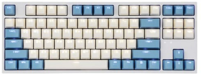 COX CK87 크림블루 게이트론 기계식키보드, 황축, 황축