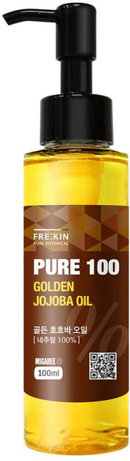 프리킨 퓨어100 골든 호호바오일 비정제 냉압착 유기농, 1개, 100ml