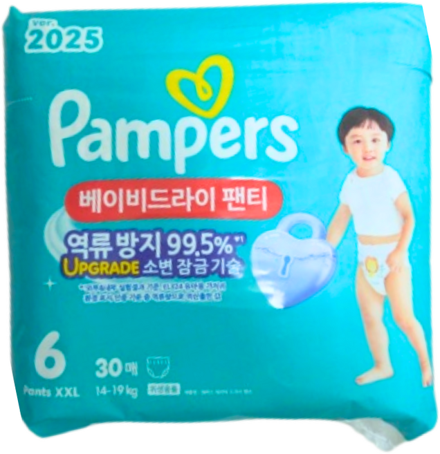 팸퍼스 2025 베이비드라이 팬티형, 6단계, 30매