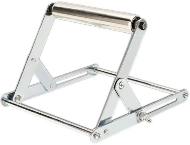 접이식 스테인레스 스틸 스탠드 롤러 1개 조정 가능한 절단기 지지대 프레임 소재 절단호환 브래킷, 15CM