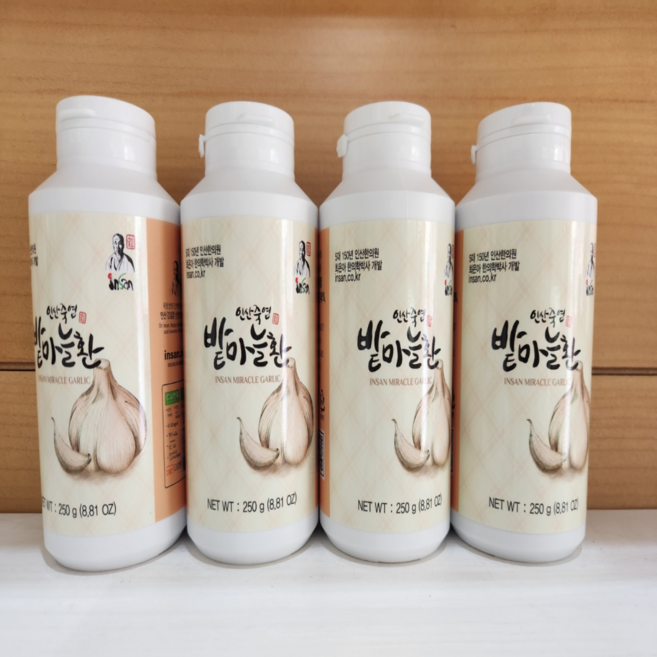 인산죽염 유황 밭마늘환 250g, 4개