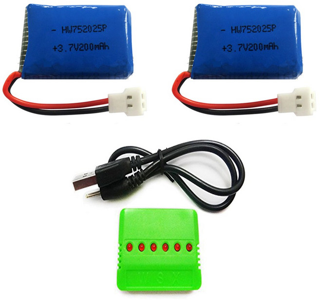 SYMA X11C X13 드론배터리 드론충전기 부품모음 모터, 08. (X11) 200mah2개+6in1충전, 1개