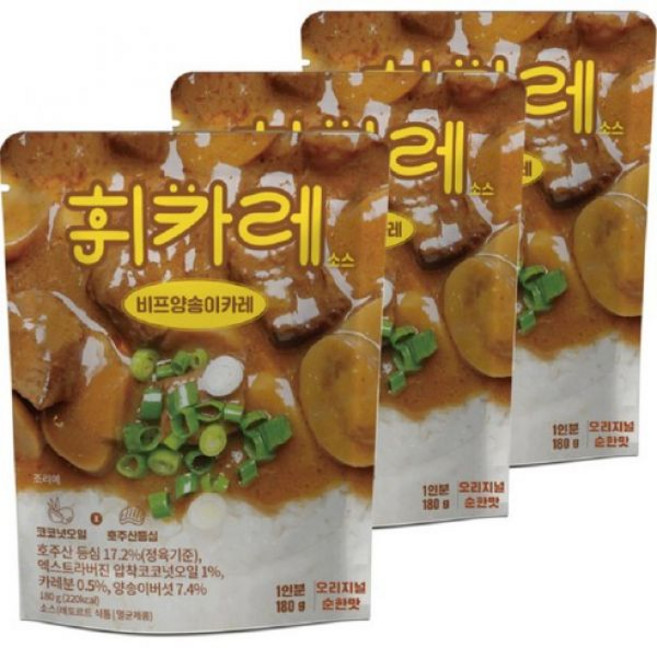 돌아온 한남동 휘카레 소스 (비프양송이카레) 180g x 3개