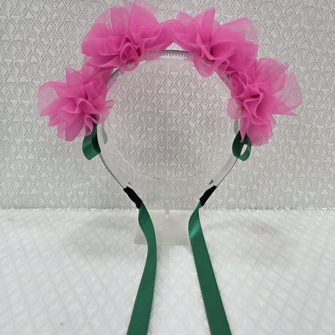 아모르디어 카네이션 머리띠 어버이날 스승의날 어린이집 유치원 행사 인간카네이션 고급 큰꽃 헤어밴드
