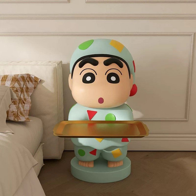 짱구테이블 사이드테이블 거실 협탁 인테리어 캐릭터 트레이 탁자, 잠옷 작은 새 쟁반