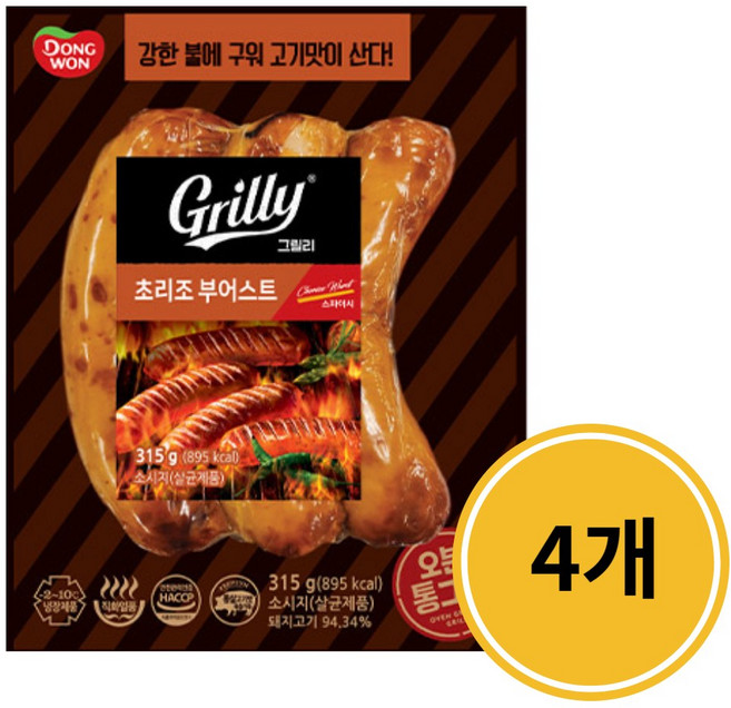 동원 그릴리 초리조 부어스트, 315g, 4개