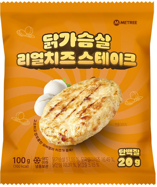 미트리 닭가슴살 스테이크 리얼치즈, 100g, 12개