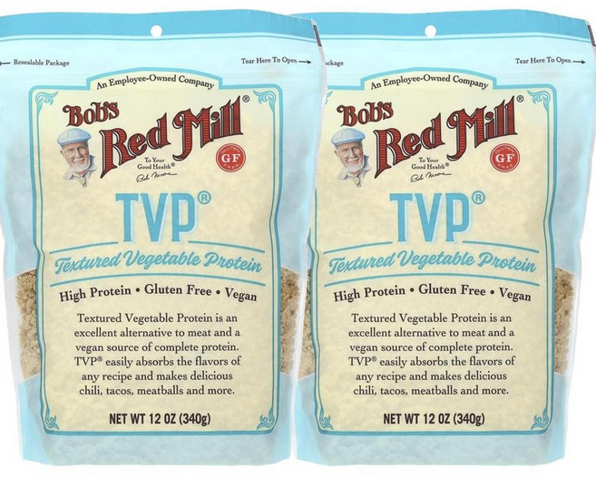 밥스레드밀 TVP 콩고기 식물성 단백질 340g x2팩 textured vegetable protein, 2개