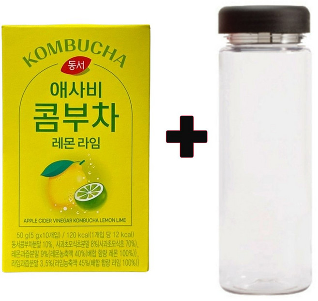 동서 애사비 콤부차 레몬 라임 10Tx1개+워터보틀