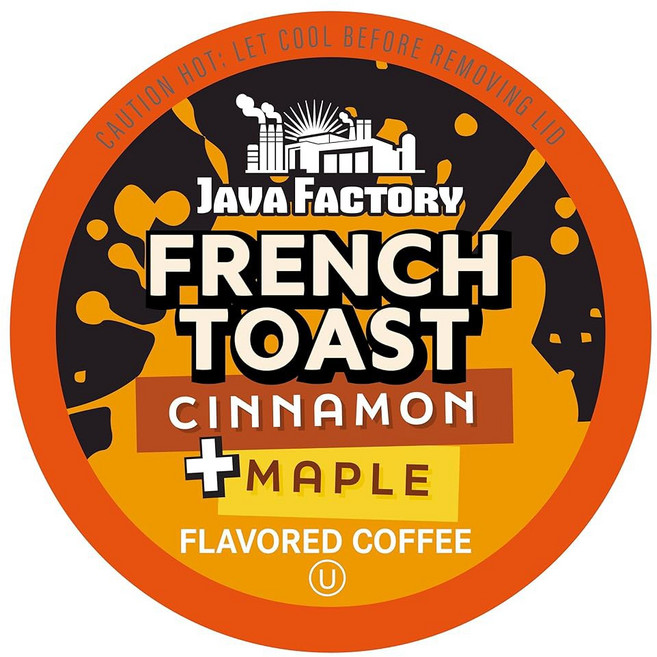 Java Factory 커피 포드 초콜릿 그레이엄 크래커 및 마시멜로 맛 커피 큐리그 K-컵 브루어용 스모어 40개, 40 Count (Pack of 1), French Toast