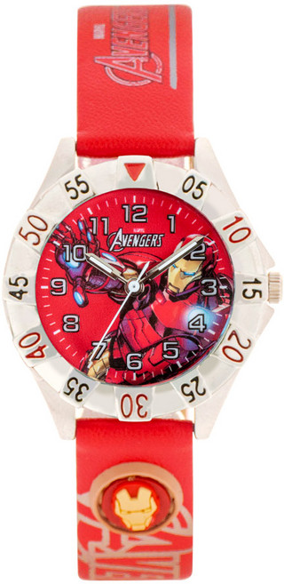 MARVEL 마블 아동 어벤져스 아이언맨 어린이 가죽 손목시계 MA001-IRRD