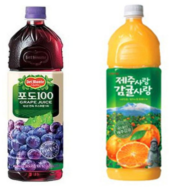 델몬트 감귤 1.5Lx6개+포도 1.5Lx6개, 12개, 1.5L