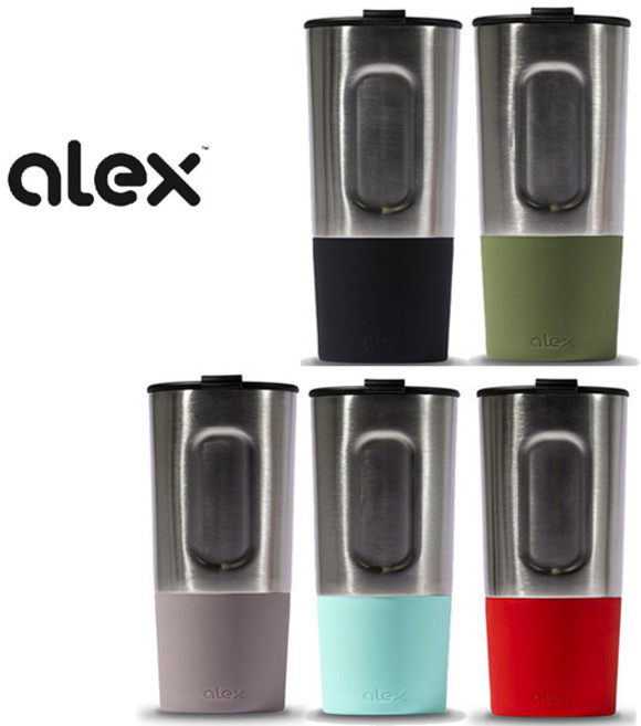 알렉스 보온보냉 텀블러 16온스(473ml) 실버, 슬리브(올리브), 473ml, 1개