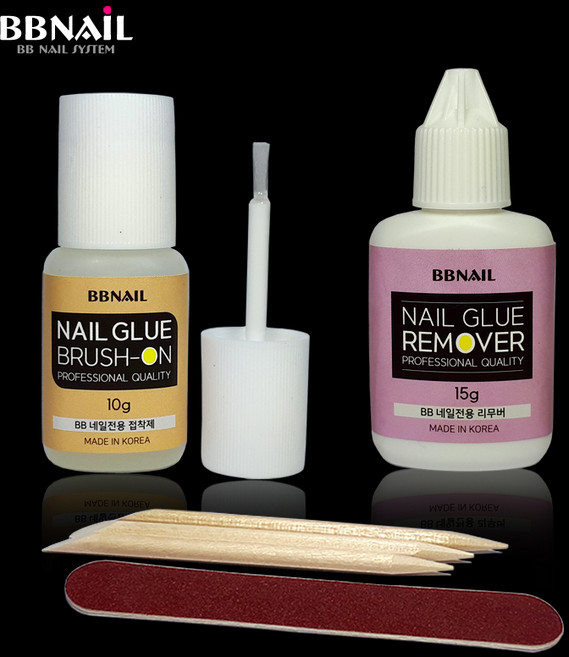 NEW 양면테이프-네일글루-네일리무버, 1개, 글루 리무버 4종세트