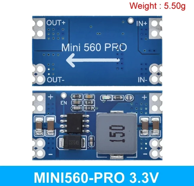 전압 조정기 벅 전원 공급 장치 모듈 고효율 출력 3.3V 5V 9V 12V 5A Mini560 PRO 스텝 다운 DC-DC 컨버터, 08 MINI560 PRO 3.3V
