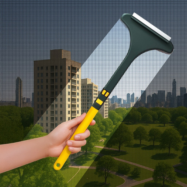 클린트 스퀴지 겸용 창문브러쉬 방충망청소솔, 2개, 혼합색상