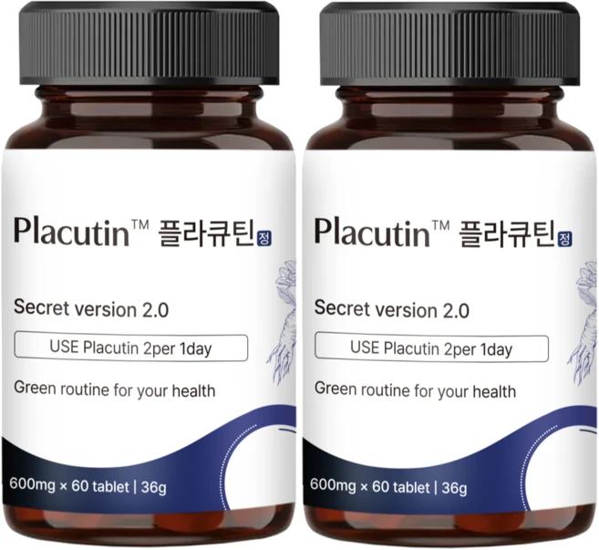 플라큐틴 국산 도라지 정제형 특허원료 커포닌 커큐민 사포닌 퀘르세틴 함유, 2개, 60정 - 쿠팡