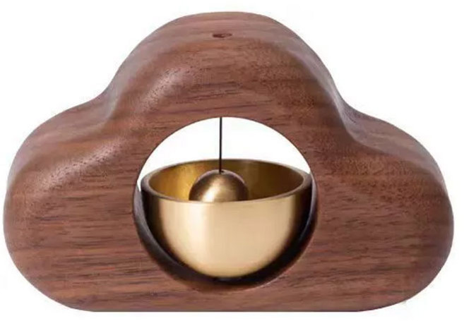 우드에코 도어벨 우드 자석 현관종 풍경종 현관 문종, 구름-월넛