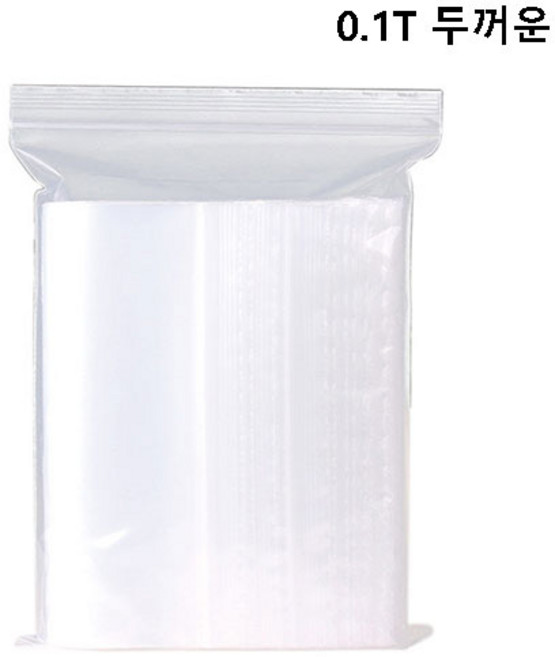 진주바다 지퍼백 7X10cm 100매 PE 두꺼운 비닐팩 0.1T, 1개, 100개, 소(S)