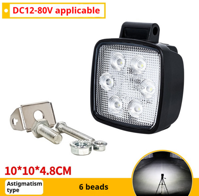 4 인치 알루미늄 쉘 16 LED 조명 굴삭기 지게차 SUV 로더 헤드 라이트 슈퍼 밝은 건설 Modifica, 01 6 LED-18W, 1개