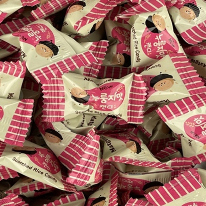 더대무2)맛고을 누룽지맛캔디 1.8kg X2대용량 업소용 소분용 쿠키 칩 사탕, 4kg, 1개