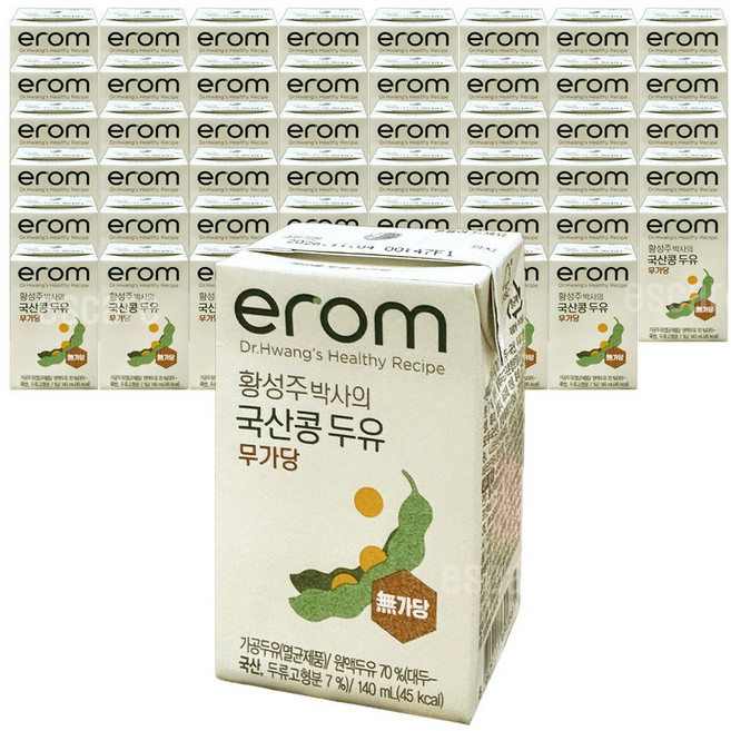 이롬 황성주 국산콩 두유 무가당 140ml, 48개