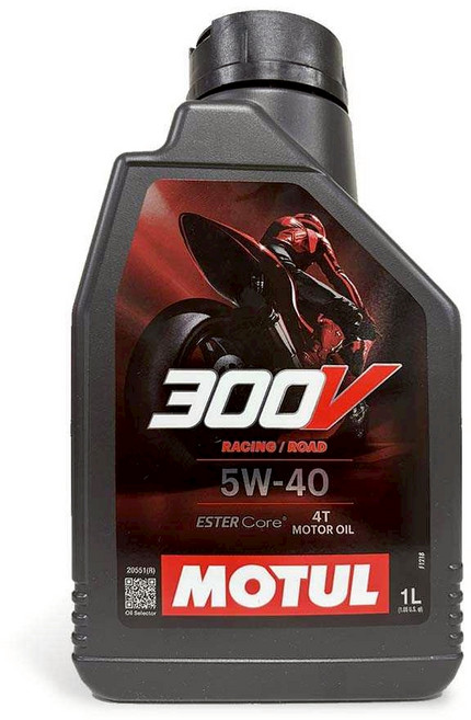 油工廠 MOTUL 300V 5W40 1L 酯類全合成機車油 賽道公路適用 保護引擎, 1個